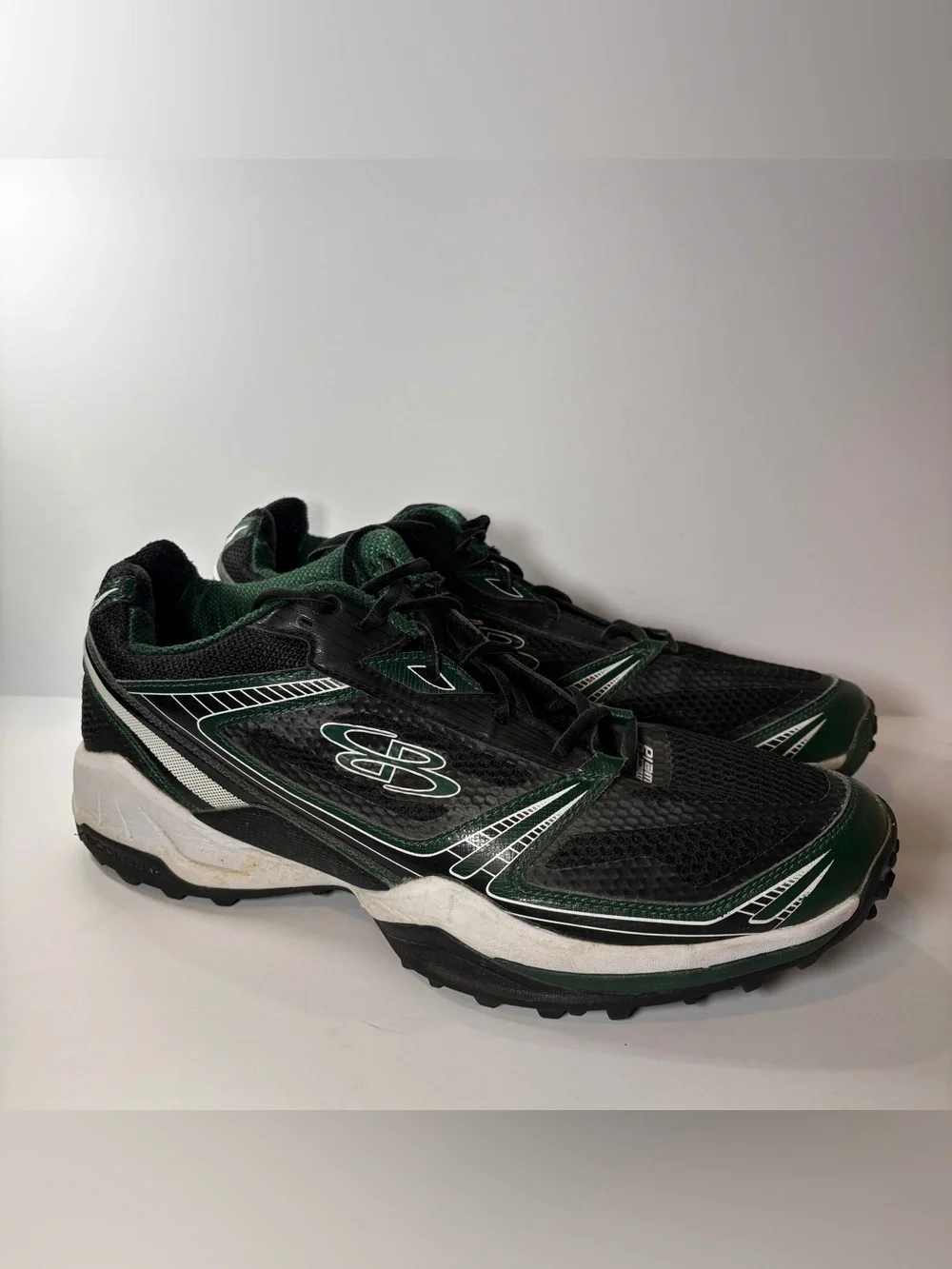 Boombah Men's Turf Athletic Shoes Black Green White Size 14